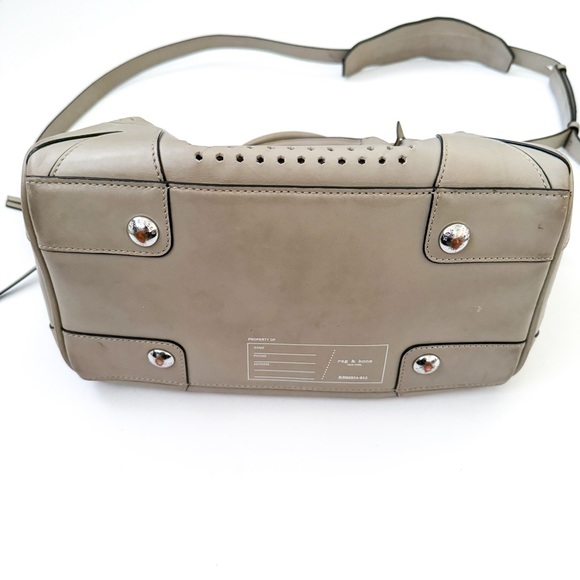 Rag & Bone Small Flight Perforated Leather Satchel Crossbody in Clay - Picture 4 of 9